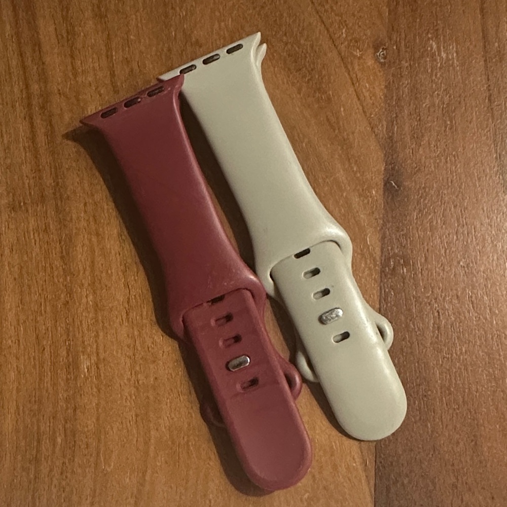 Smartwatch Band Set - maroon red and greige for Apple Watch Series 6 44mm